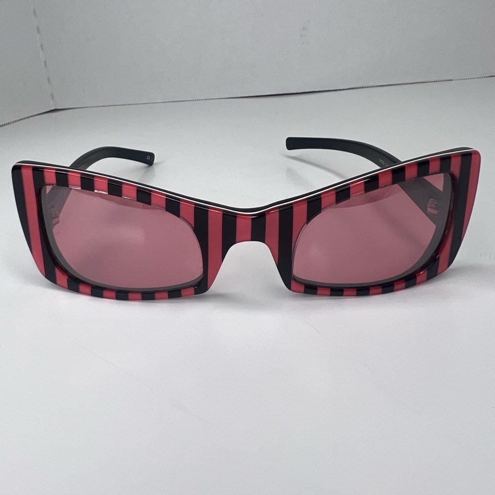 VERSACE Black/Pink‎ Stripe Sunglasses MOD GV3 | PRELOVED!!💓🖤🕶️☀️